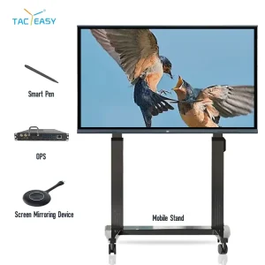 Android Windows Dual System 4K LCD Touch Screen Education AI Smart Board Teaching Board Oem Interactive Flat Panel Display