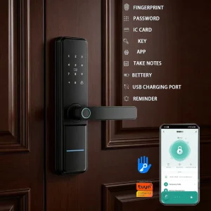 Android Zigbee Waterproof Tt Lock Wifi Fingerprint Smart Door Lock Biometric Door Lock for Home
