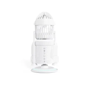 AntarcChill Creative Space Rocket Shaped Desktop Fan Touch Control USB Type C Rechargeable Air Cooler Humidifier For Office