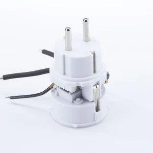 Anti Flammable EU Schuko Plug 2 Pin Power Connector for Smart Heating Devices and Home Appliance Applications