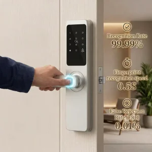 Anti-Peep Digital Password Smart Lock WiFi Cloud Keyless Entry Electronic Door Lock Fingerprint Unlock