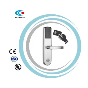 Anti Prying Stainless Steel 304 Hotel Door Lock System T5577 Smart Card Access with Free Software for Hotel CE UL Certified