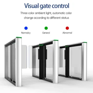 Anti-collision Anti-pinch Three-Color Smart Guidance Light Smart Building Solution Water-resistant Security Turnstile Gate