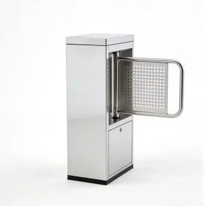 Anti pinching CE Certified QR Code 304 Stainless Steel Flag Turnstile Gate for Airport Terminal