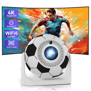 Aokang JY360 Football Soccer Ball Shape Home Theater Outdoor Movie Portable Mini LED HD Smart Projector With Wifi