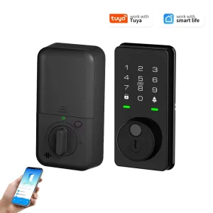 App-Controlled Smart Door Lock Fingerprint Access Battery Powered Smart Home Products & Devices Systems Smart Door Locks