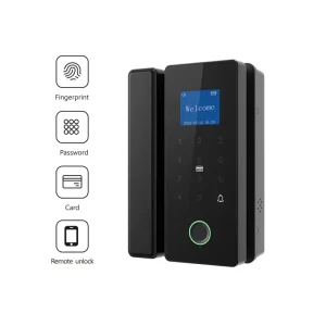 App Smart Digital Glass Door Lock | Fingerprint Remote Control Cloud Storage | Aluminum Alloy Type-C Emergency Power Dual
