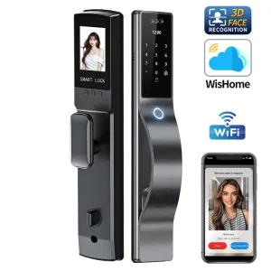 App Smart Digital Lock Biometric Keypad Fingerprint Aluminum Alloy Wi-Fi Cloud Built-In Camera for Wood/Steel Doors
