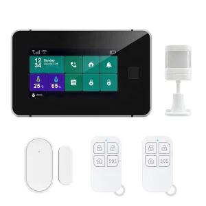 App Smart Security Home Fire Alarm System GSM Portable ABS 433MHz WiFi Wireless Touch Screen Home Security System