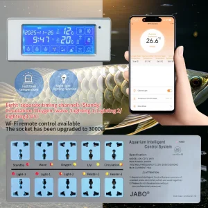 Aquarium Smart Power Strip C2F1 WiFi Mobile APP Remote Control Programmable Timing Socket for Aquarium Devices