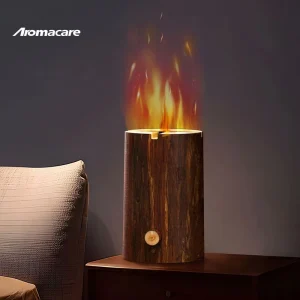 Aromacare 2.3L Easy Cleaning Top filling Imitation Wood Grain Flame Light Cool Mist Manufacturer Humidifier