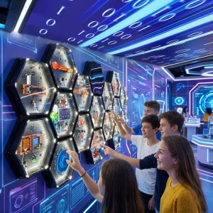 Artificial Intelligence Interactive Demonstration Wall stem Educational Kit for for STEM Science Museum Exhibition Set