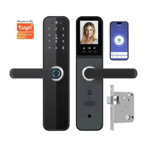Aurelysse High Security Face Recognition & Fingerprint PIN Card Tuya App Controlled Smart Lock Aluminum Alloy ODM OEM Available