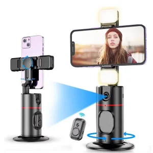 Auto Face Tracking P02 Gimbal Stabilizer Camera AI Tripod Selfie Stick Phone Shooting Face Remote 360 Rotation Phone Holder