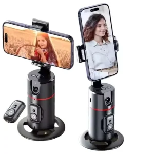 Auto Face Tracking Tripod with Remote 360 Rotation Tracking Phone Holder Phone Moving Tripod for Shooting Video