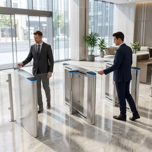 Automatic Speed Gate Turnstile SUS304 Brushless Motor Face Recognition RFID QR Code Ticket Access Control IP54 Protection 35