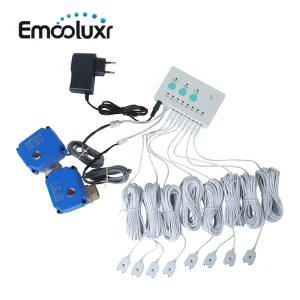 Automatic Water Leak Detection Device Water Valve DN25 Brass 1 Inch with 8pcs Wired Leak Sensor 6m Cable for Building Protection