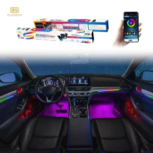 Automotive K4 Smart Car Interior Ambient Lighting System 265 Colors APP Control Universal Fitment for Dynamic Dual zone Lighting