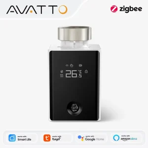 Avatto Tuya Smart Zigbee 3.0 Production Design Dual Source Factory Accepting OEM ODM Orders TRV Thermostat Battery Powered