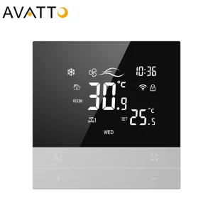 Avatto Tuya Wifi Smart Air Conditioner Controller Wifi Thermostat 24v Air Conditioners Thermostat Switch with Cooling Heating
