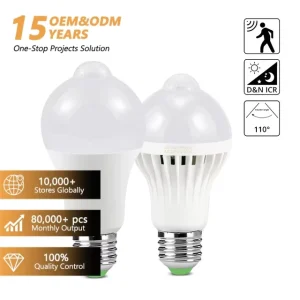 B22 E26 E27 Smart Radar Sensor LED Bulb 3W 5W 7W 9W 12W 15W 18W PIR Motion Sensor Light Bulb