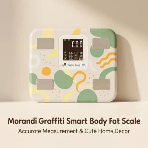 BALACI Art Pattern Bluetooth Body Fat Scale 180kg 4 Electrode Glass APP Data Health Home Smart Body Fat Scales