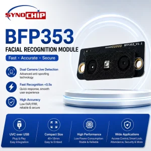 BFP353 AI Binocular Anti Spoofing Face Recognition Module Dual Lens Biometric Camera Cloud Storage Linux OS for Access Control