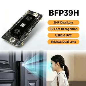 BFP39H 1000-Person Capacity Door Lock Facial Recognition Camera With Palm & Face ID Indoor Use OLED Display USB Powered