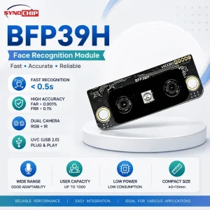 BFP39H Compact Multimodal Biometric Face & Palm Vein Liveness Detection UART USB2.0 Module for Time Attendance Access Control