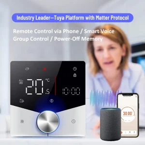 BHT-009 Modern Wireless Wifi Thermostat Touch Screen Under Floor Heating Gas Boiler for Bathroom 220v