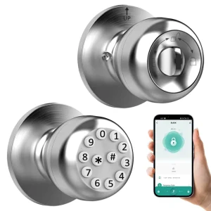 BLE Smart Door Lock Digital Bedroom Door Lock Ball Knob Lock