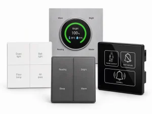 BLE WIFI Zigbee Tuya Smart Hotel Wall Switch Panel Voice Control Light Curtain HVAC Scene Aluminum for Boutique Hotel Project