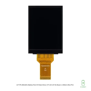 BOE 2.0″ IPS LCD 240×320 MCU RGB SPI Interface Low Power 3V Backlight Embedded for Smart Watch TWS Earbuds Portable Device