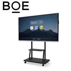 BOE OEM 75 Inch 4K UHD Interactive Whiteboard Conference Smart LCD Touch Screen with 20 Point IR Touch 120Hz Aluminum Frame