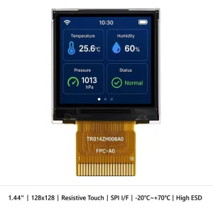 BOE TMK 1.44 Inch Square TFT LCD Module Resistive Touch Embedded Handheld Medical Device 128×128 SPI Interface High Reliability