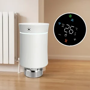 BRT-100 Zigbee3.0 Smart Programmable Thermostatic Radiator Valve Modern Design Temperature Controller for Hotels