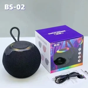 BS 02 Wireless Speaker Outdoor Portable Mini Speaker with Handle Card Playable Deep Bass
