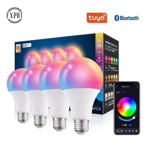 Wholesale Wireless BT Tuya App-Controlled Dimmable 15W E27 E26 B22 RGB Smart LED Bulb