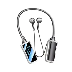 BT5.2 On Ear Wireless Headset With Microphone Long Battery Life LED Indicator Sports Music Stereo Magnetic Neckband Headphones