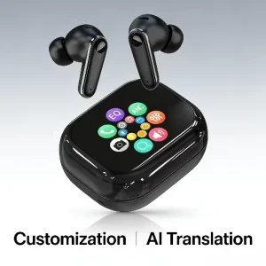 BT5.4 AI Translation Smart In-Ear Earphones With Digital Display ANC+ENC Noise Reduction Touch Control IPX-4 Waterproof