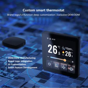 BVRF L001 4-Inch Square Smart VRF Thermostat Energy Saving Easy Install for Commercial & Residential Use