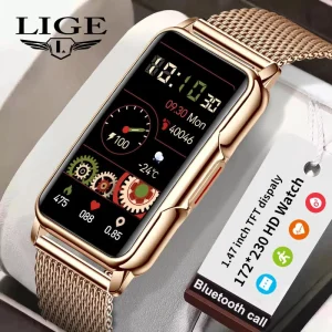 BW0451 Women’s 1.47-inch Smartwatch Chronograph Heart Rate Monitor Blood Pressure Smart Bracelet for Men Connected Phone