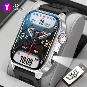BWKM02 Watch IP68 Sports Waterproof Call Reminder Personalized Dial Health Monitoring Flashlight Voice Assistant Smartwatch