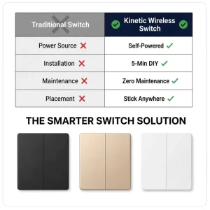 Battery Free Lighting Control Kit American Standard Wall Switch Remote Operated Indoor Lighting Equipment Smart Wall Switch