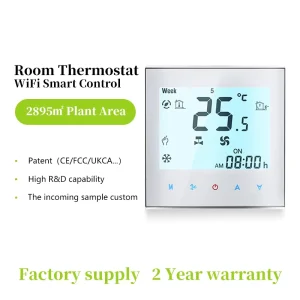 Beca BAC-1000 Square Central Air Conditioning Fan Coil Touch Screen Programmable Smart Thermostat for Hospital School Use BACnet