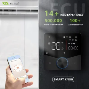 Beca Tuya APP Remote Control BAC-009 Smart Home 2 Pipe 4 Pipe 220V 24V HVAC Central Air Conditioner FCU WiFi Thermostat