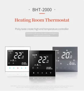 Becasmart BHT Knob Thermostat Tuya Floor Heating Controller Wifi Smart Thermostat Digital Wireless Termostato for Heating