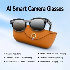 Best Selling CY03 AI Translation Smart Glasses with Charging Case 8 Million Pixel Cameras Hands free Voice Assistant Glasses