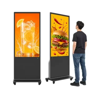 Best Selling Smart 43 55 65 75 Inch 4K HD Display Wifi Floor Standing Advertising Totem Touch Screen Lcd Digital Signage