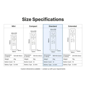 Big Button Universal Remote with IR Learning Function Universal A/C Remote Control